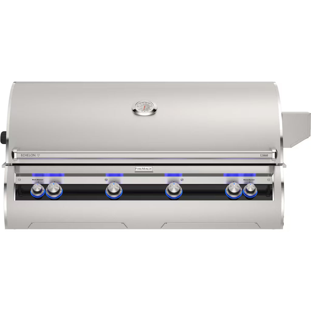 Fire Magic Echelon Diamond E1060i 48-Inch Built-In Natural Gas Grill w/ Rotisserie, Magic Window & Digital Thermometer - E1060I-9L1N-W