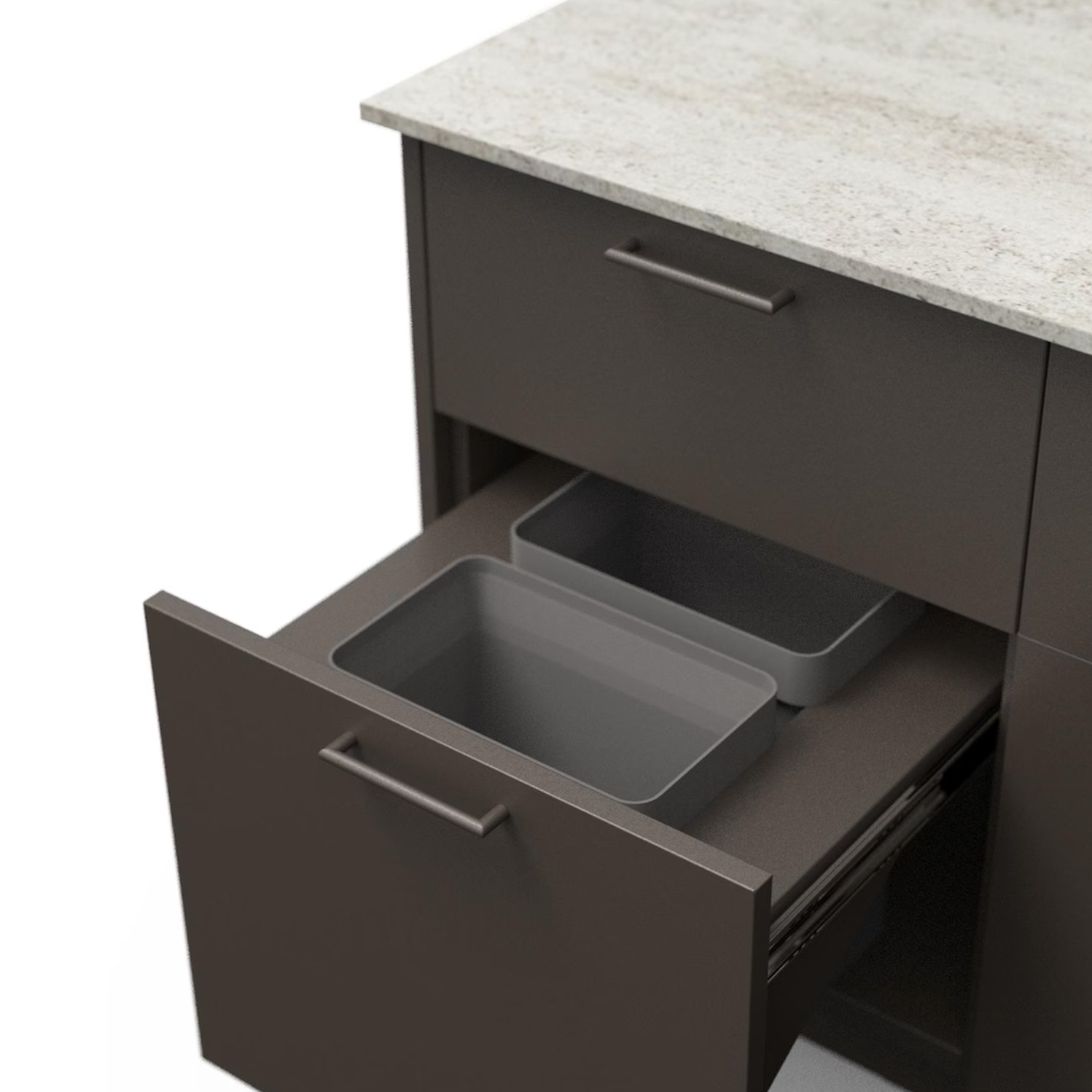 Blaze Sunrise 8-Ft Outdoor Kitchen Island w/ 32-Inch LTE+ Natural Gas Grill in Architectural Bronze w/ Keon Countertop