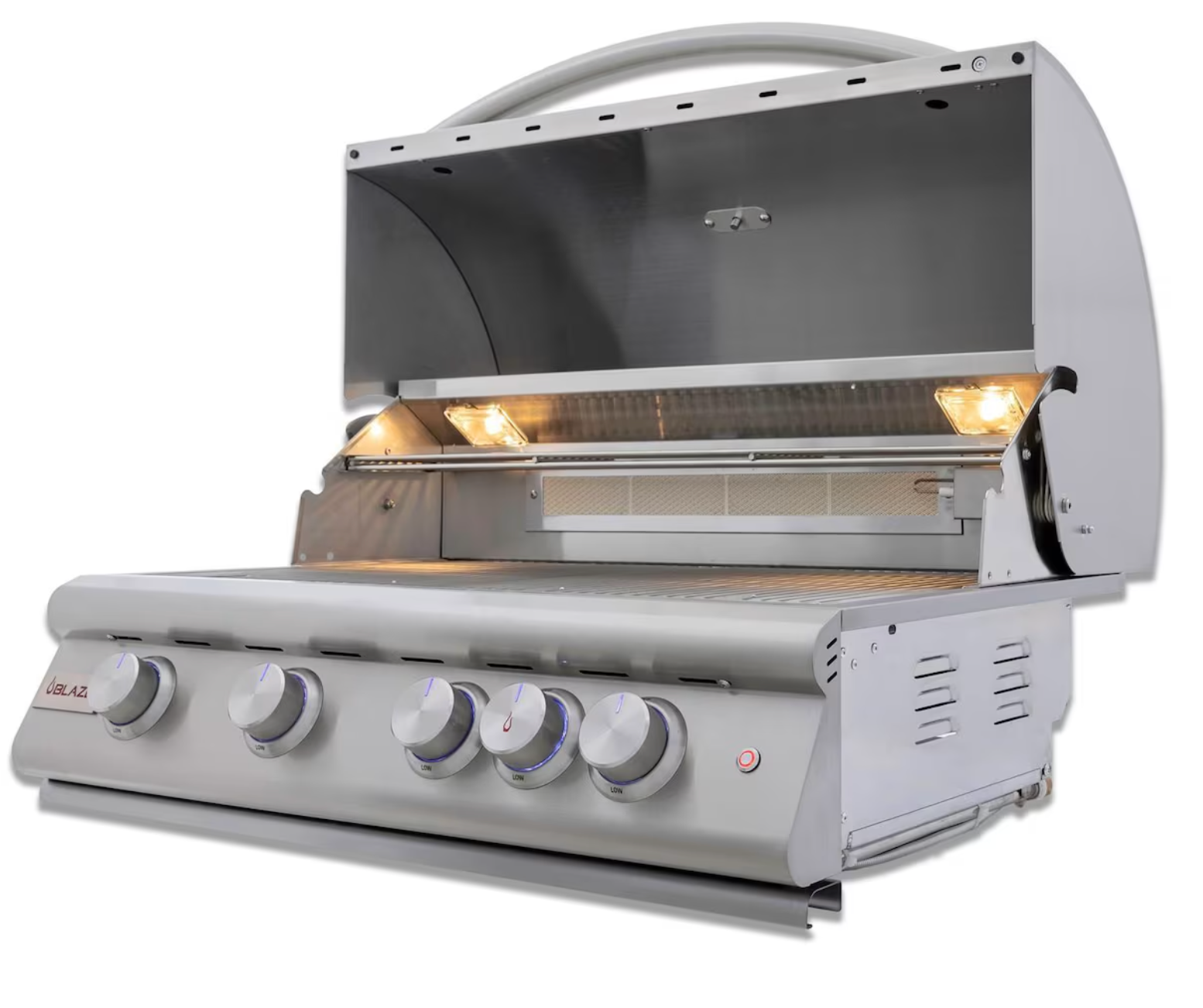 Blaze Sunrise 8-Ft Outdoor Kitchen Island w/ 32-Inch LTE+ Natural Gas Grill in Architectural Bronze w/ Keon Countertop