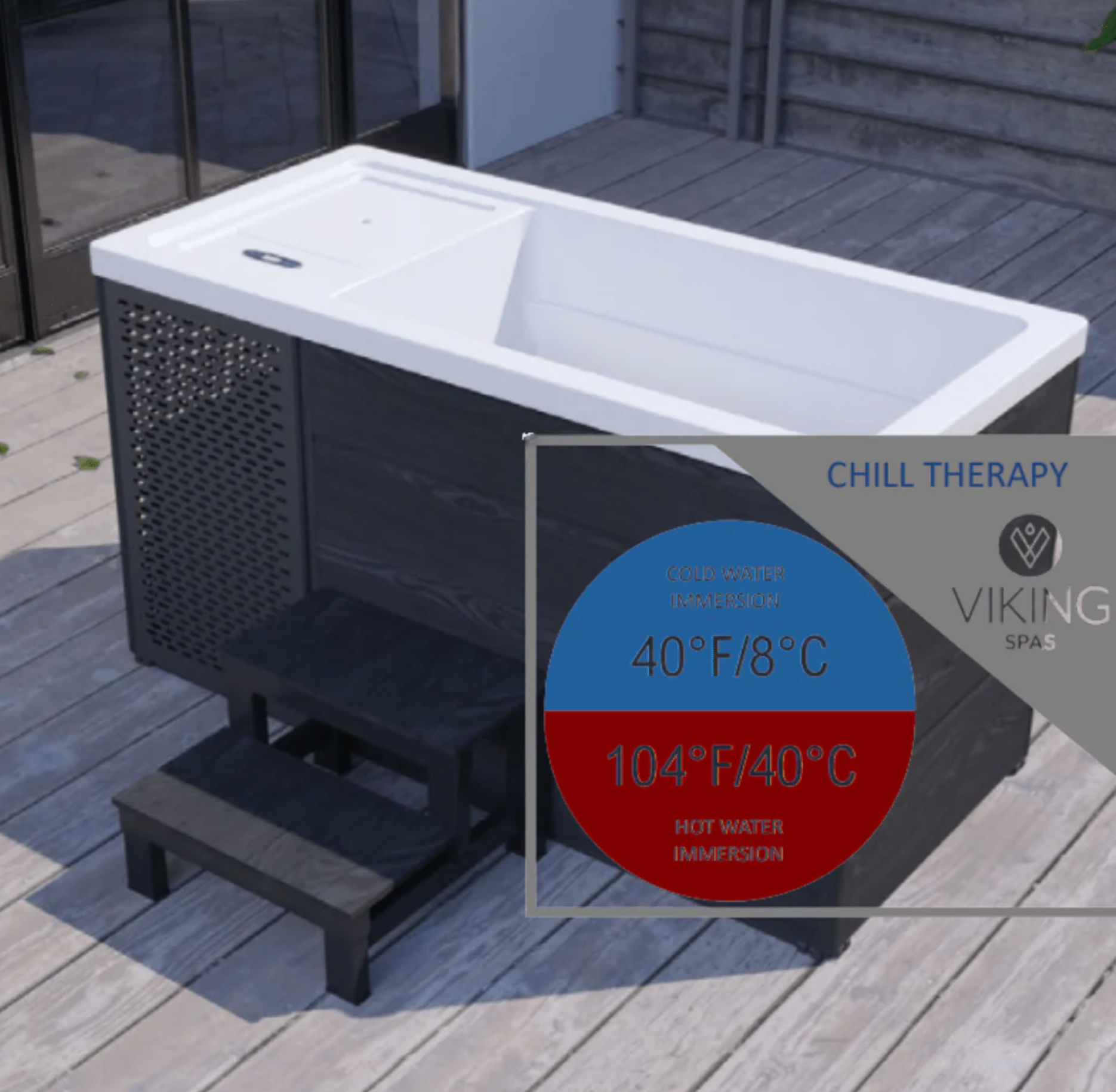Viking Spas Cold Plunge Chill Therapy Spa – 37°F to 104°F