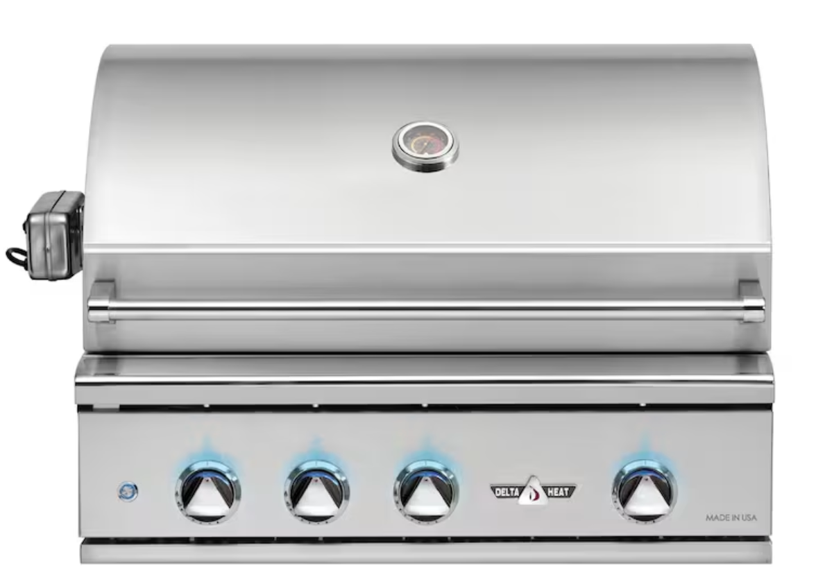 Delta Heat 32" Built-In Grill with Sear Zone & Infrared Rotisserie Burner - DHBQ32RS