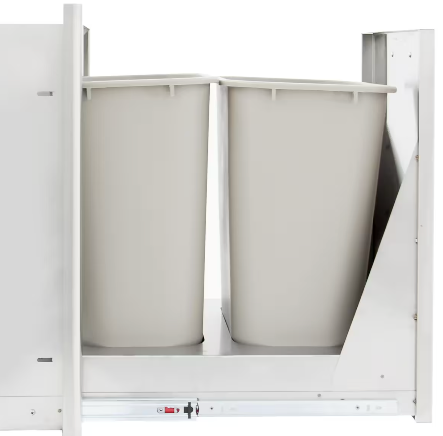 Blaze 20-Inch Roll-Out Stainless Steel Double Trash / Recycling Bin