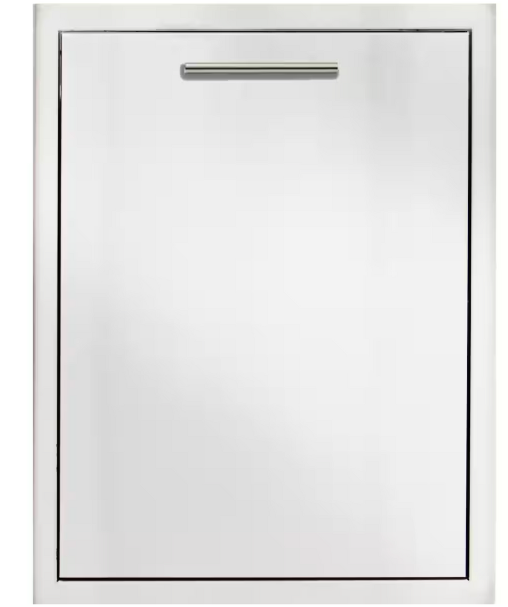 Blaze 20-Inch Roll-Out Stainless Steel Double Trash / Recycling Bin