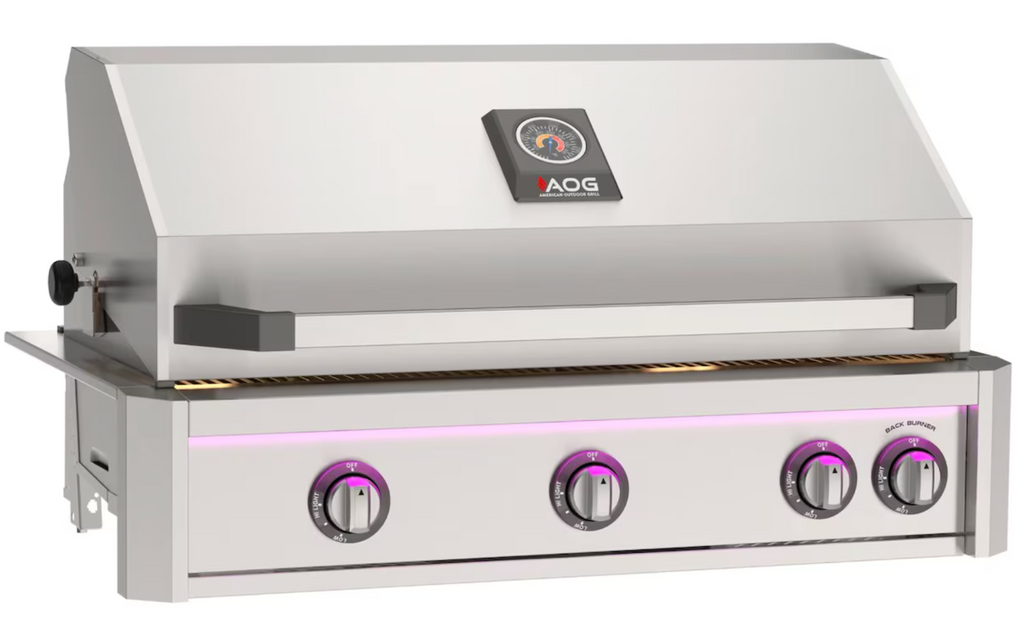 American Outdoor Grill 36-in 4-Burner L-Series Built-In Grill with Lights and Rotisserie - AOG36L