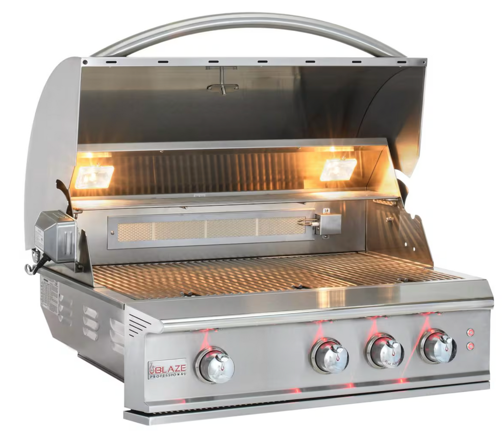 Blaze Professional LUX 34-in 3-Burner Built-In Grill w/ Rotisserie - BLZ-3PRO