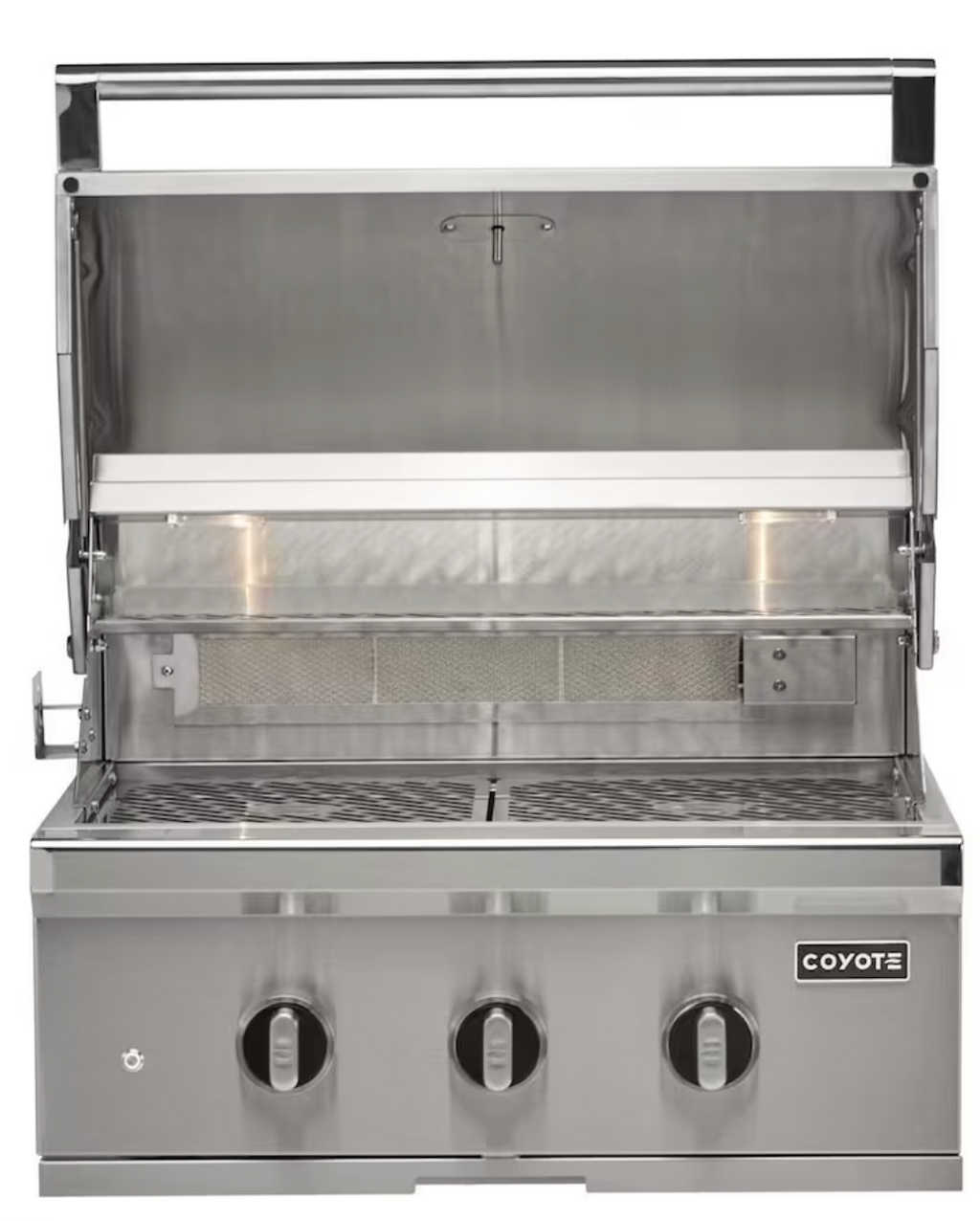 Coyote SL-Series 30-in 2-Burner Built-In Natural Gas Grill w/ Sear Burner, Rotisserie, & Safety Valve - C3SL30NG