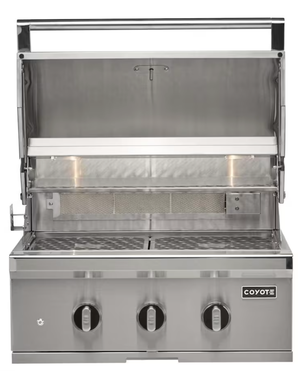 Coyote SL-Series 30-in 2-Burner Built-In Natural Gas Grill w/ Sear Burner, Rotisserie, & Safety Valve - C3SL30NG