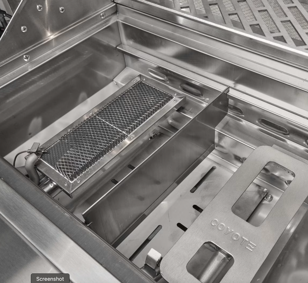 Coyote SL-Series 30-in 2-Burner Built-In Natural Gas Grill w/ Sear Burner, Rotisserie, & Safety Valve - C3SL30NG