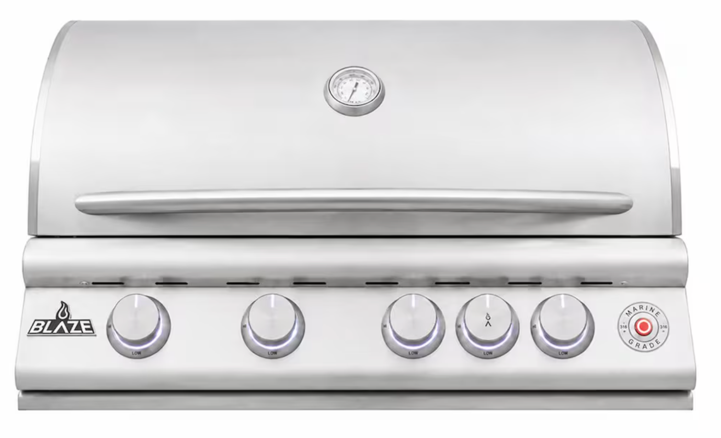 Blaze LTE+ Marine Grade 32" 4-Burner Built-In w/ Lift-Assist Hood & Rear Infrared Burner